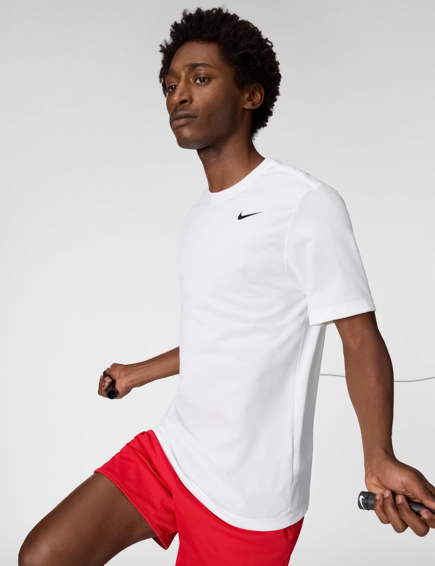 Nike Men's Dri-Fit Legend Fitness T-Shirt, White/Black, Medium - Medaid International