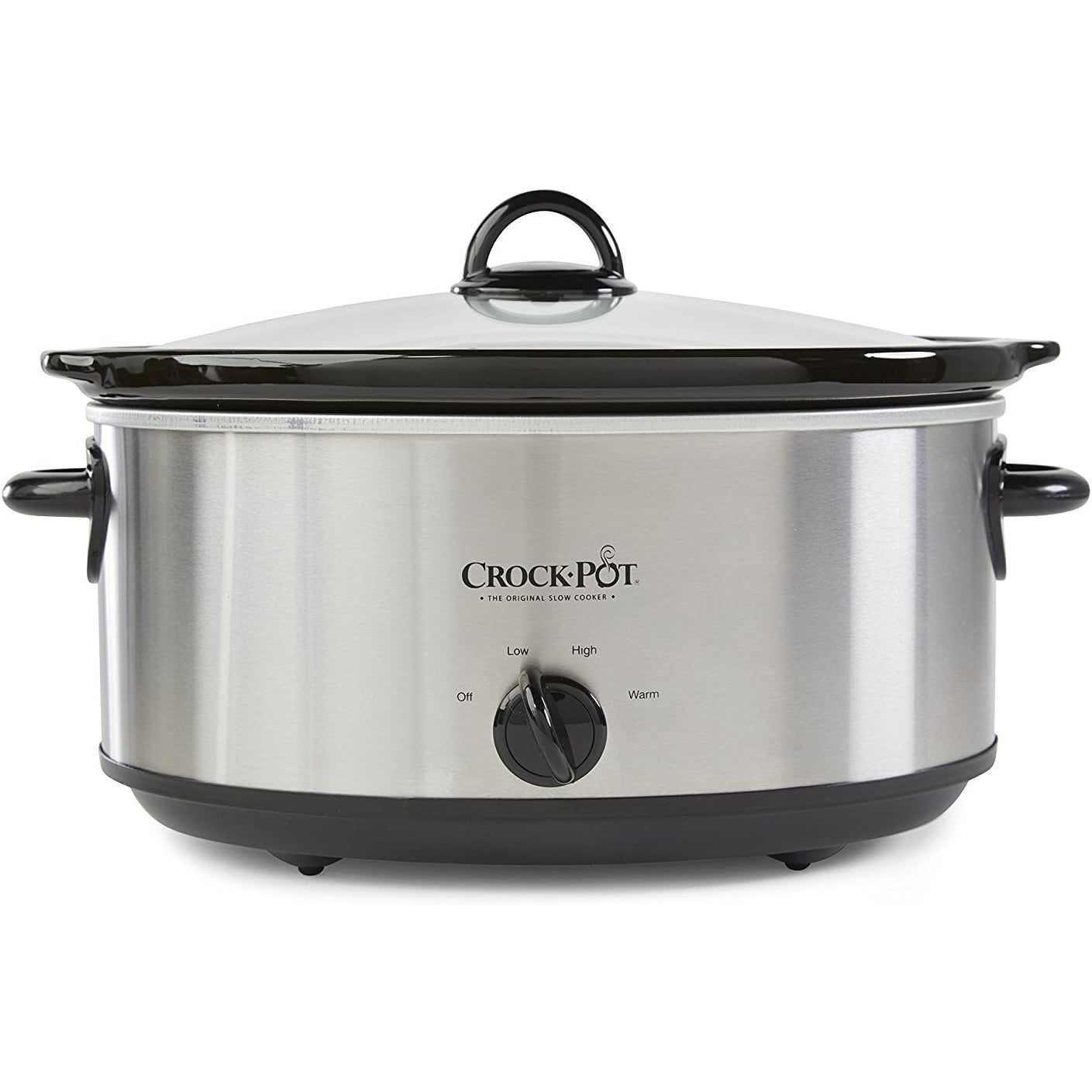 Crock-Pot 7 Quart Oval Manual Slow Cooker, Stainless Steel (SCV700-S-BR), Versatile Cookware for Large Families or Entertaining - Medaid - Lebanon