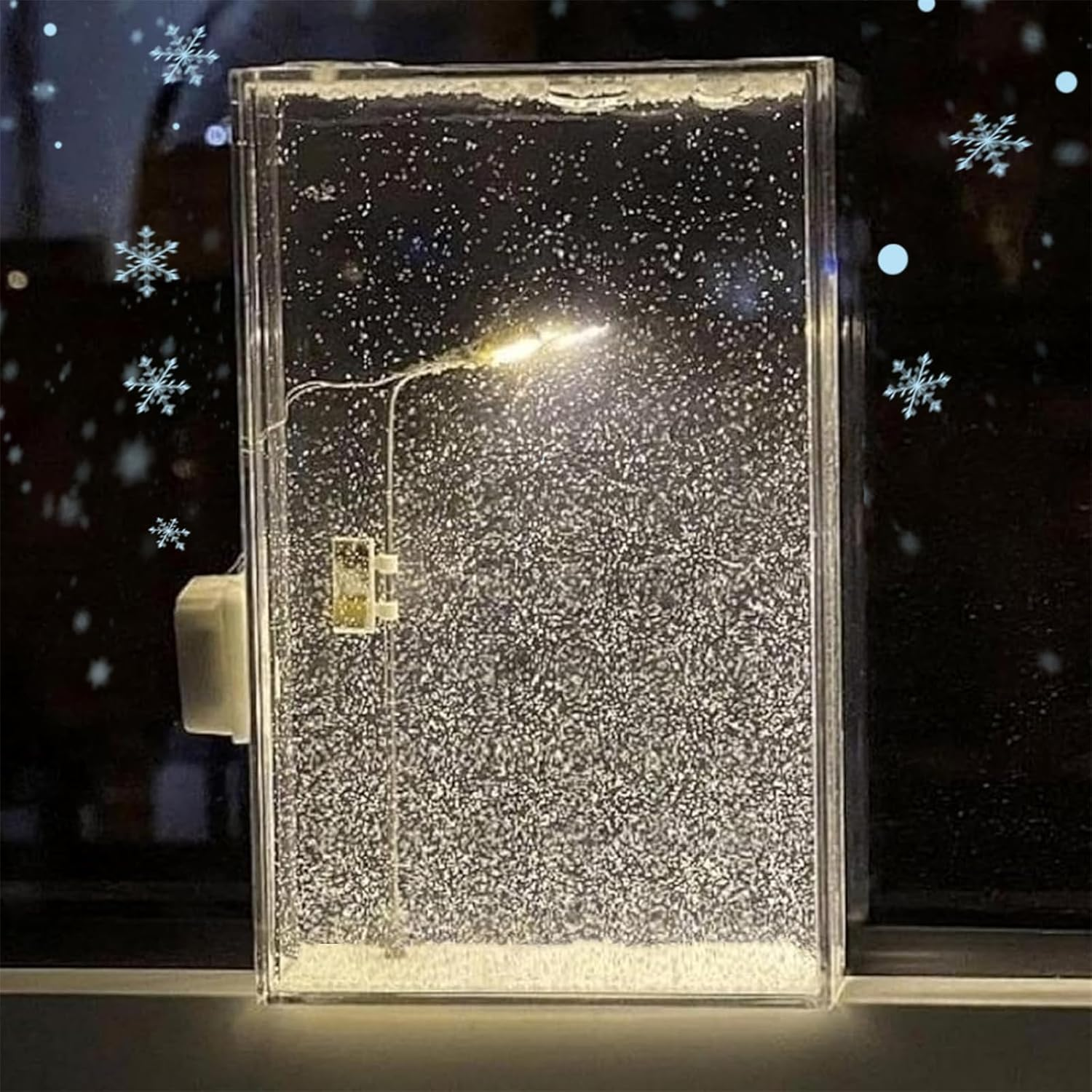 i Snow Tales Lamp, Snowy Night Street Lamp Christmas Snow Scene Light DIY Materials, Snow Globe Night Light - Medaid International