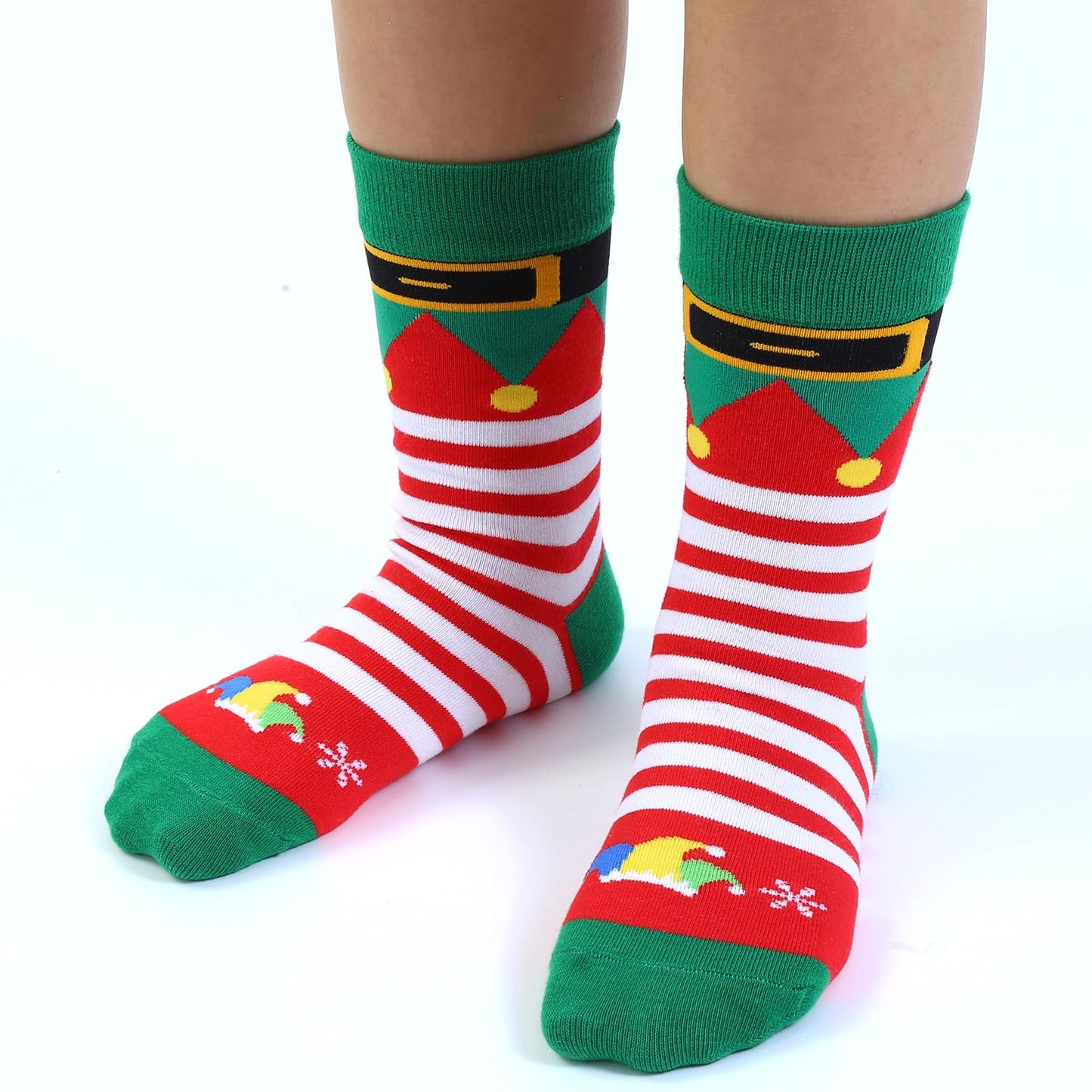 Dsia Zamur Boys Christmas Socks 6 Pack + Gift Box, Kids Children Girls Novelty Xmas Holiday Crew Socks for 10-12 Years - Medaid International
