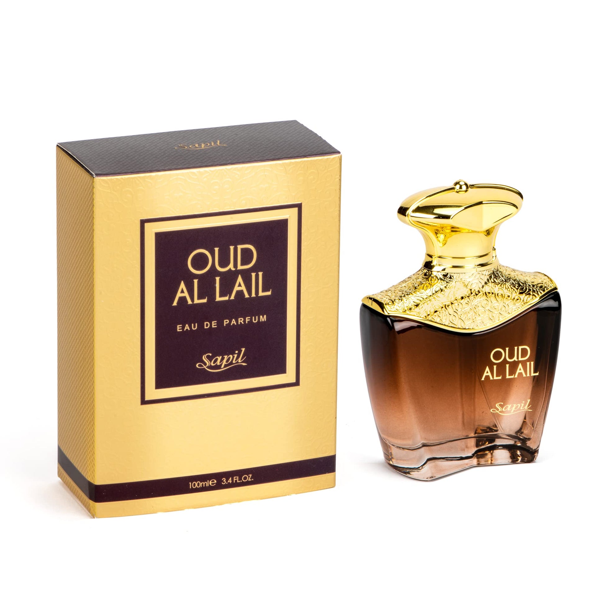 Sapil Perfumes “Oud Al Lail – Long lasting, enticing scent for everyday from Dubai – Fruity Oud – EDP – 3.4 Oz (100 ml) - Medaid International