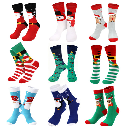 Jansun 9 Pairs Christmas Socks for Men Women Funny Novelty Cute Xmas Holiday Crew Socks Santa Socks Unisex Crew Cotton Sock Stocking Stuffers Funny Xmas Gifts - Medaid International