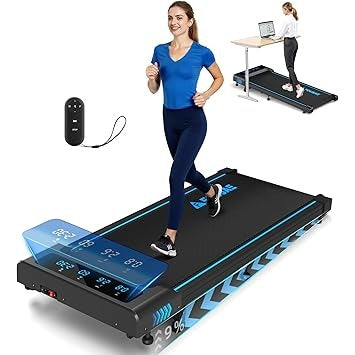 FOUSAE Walking Pad Treadmill with Incline Treadmills for Home, FOUSAE 10 KM/H Under Desk Treadmill with 150KG Weight Capacity, 2.5 HP Brushless Motor, 12 HIIT Programs, Full Screen LED Display