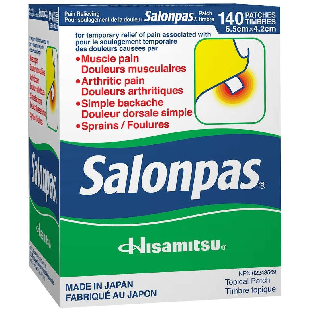 Salonpas Pain Relieving Patch, 140 Patches - Medaid International