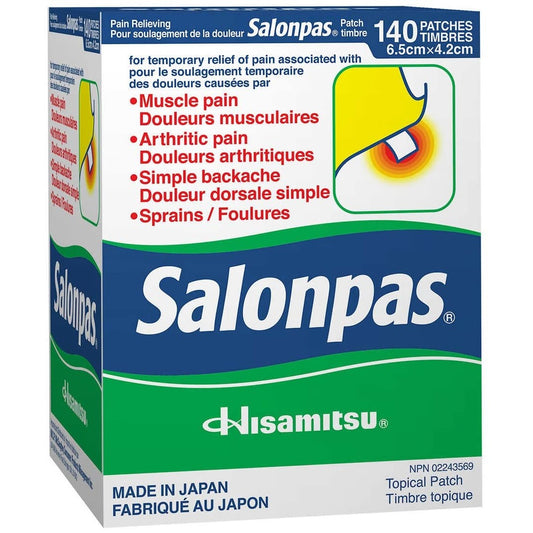 Salonpas Pain Relieving Patch, 140 Patches - Medaid International