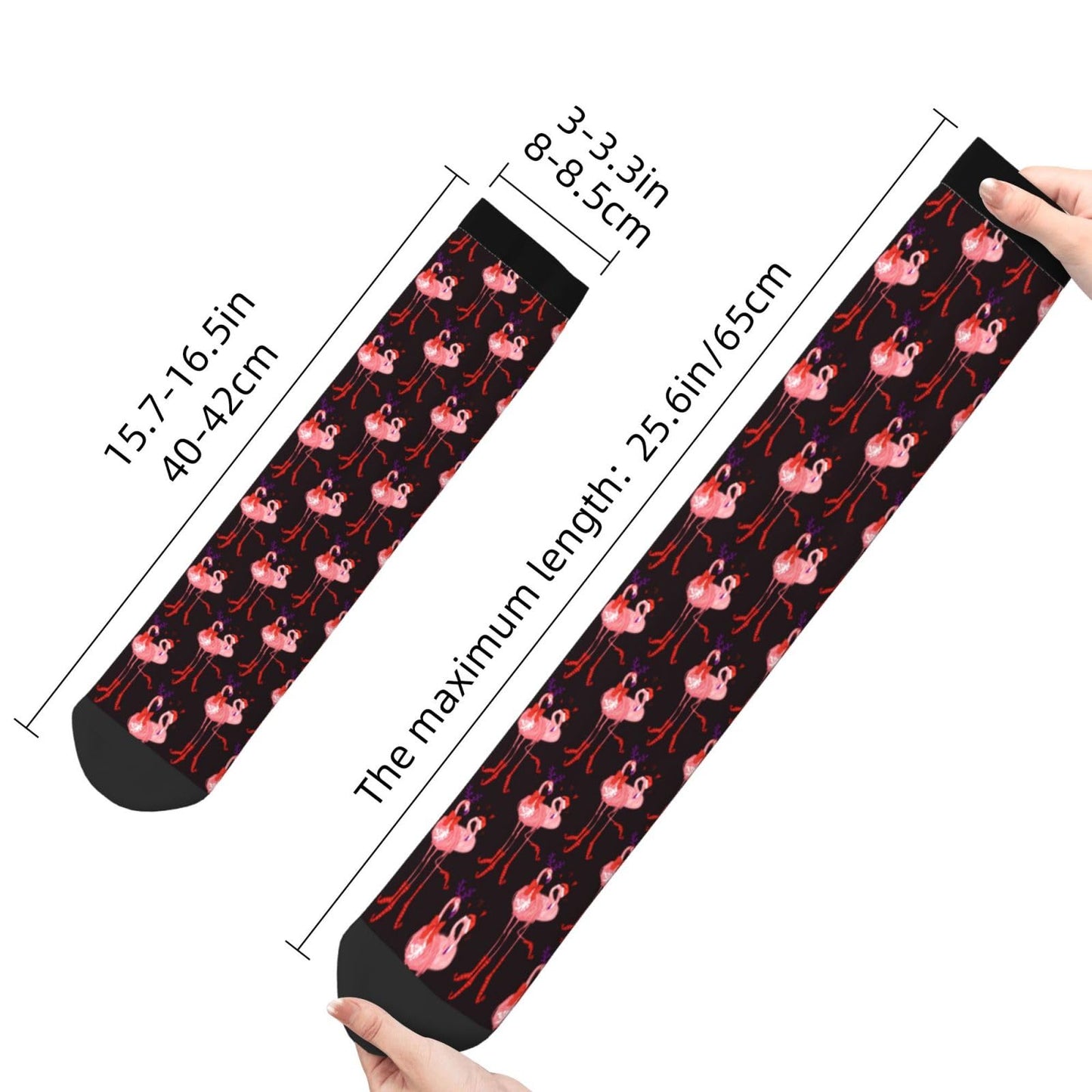 Oxcav Christmas Flamingos Novelty Socks Crazy Funny Crew Dress Socks For Men Women - Medaid International