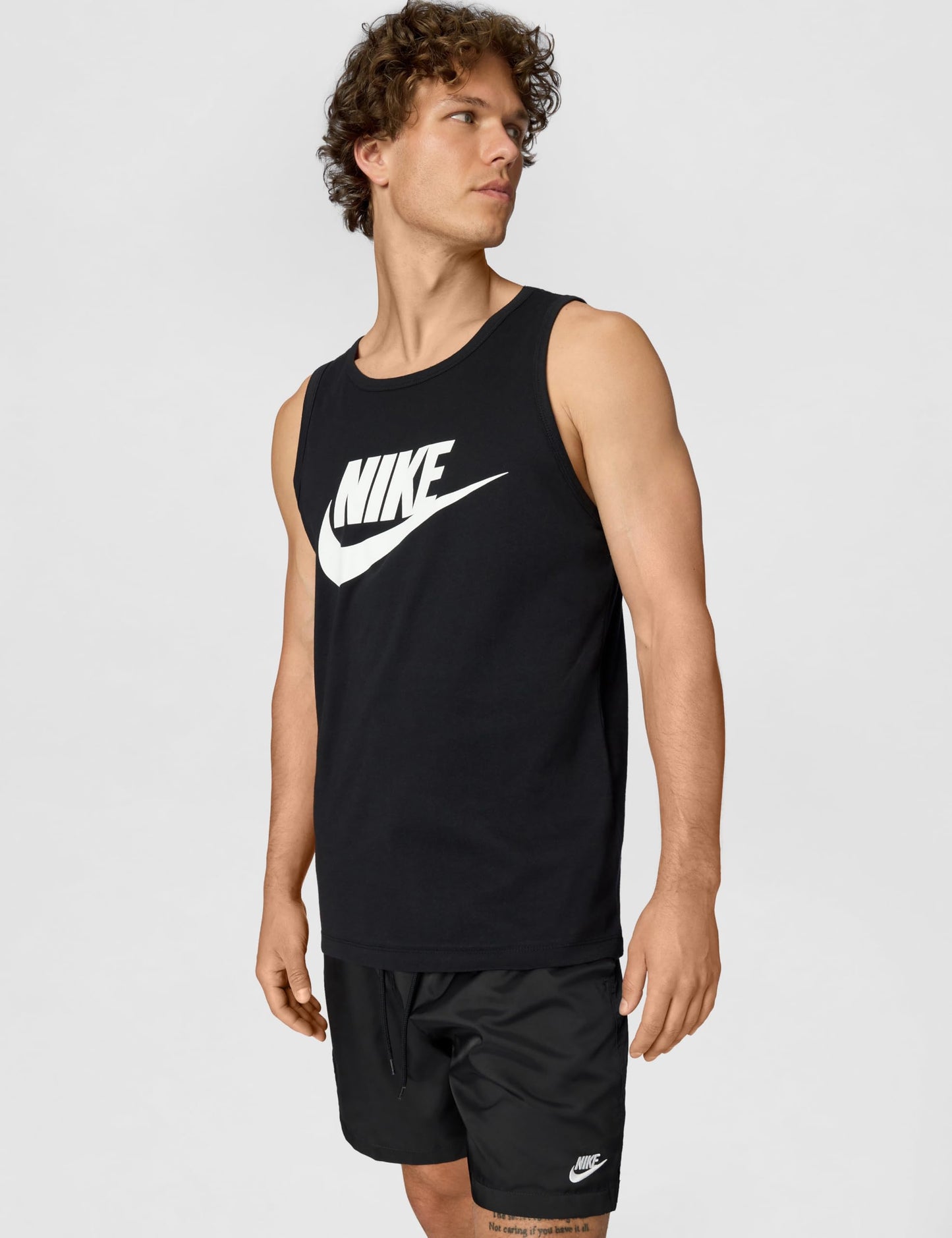 Nike Men's Sportswear Tank, Black/White, Large - Medaid International