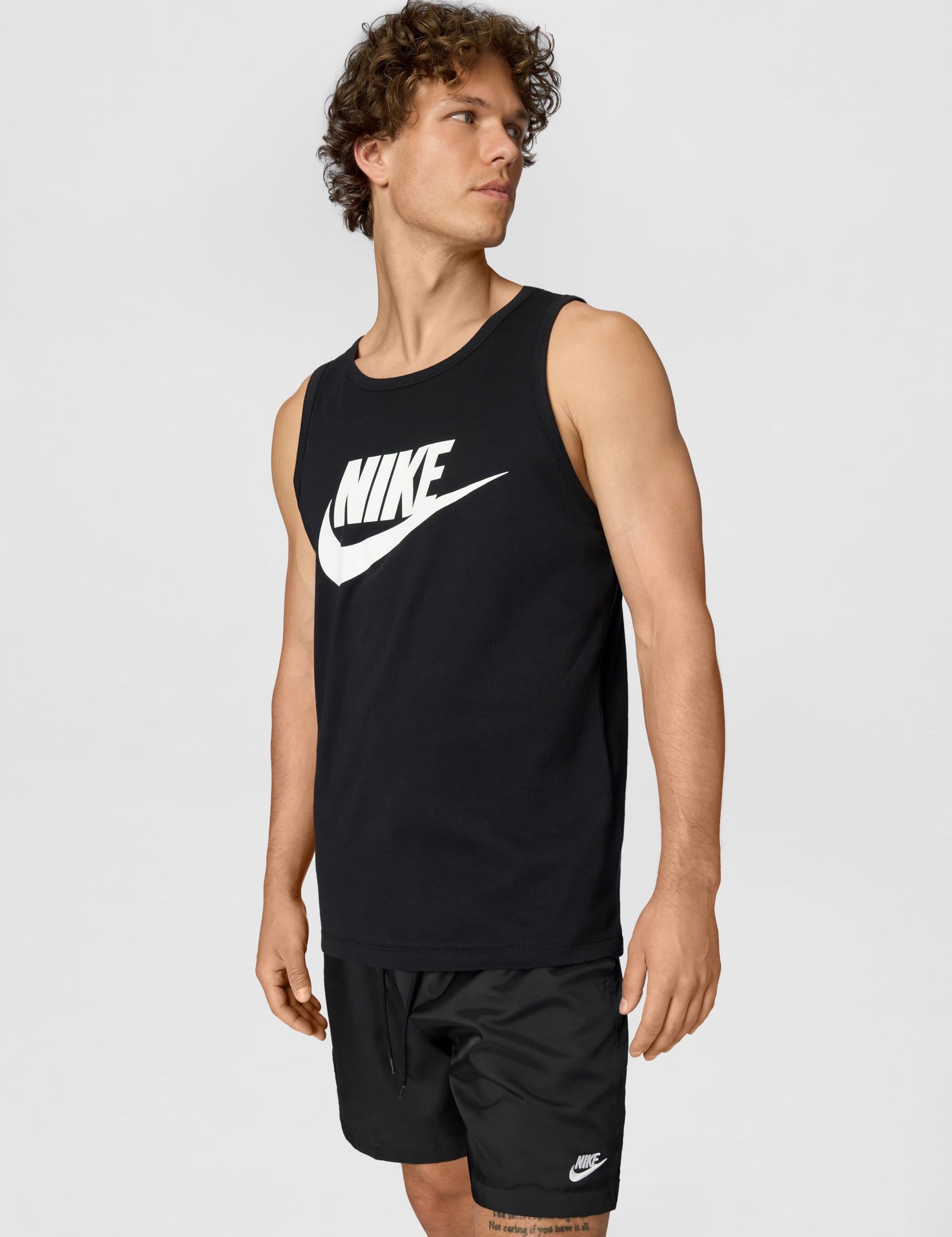 Nike Men's Sportswear Tank, Black/White, Large - Medaid International