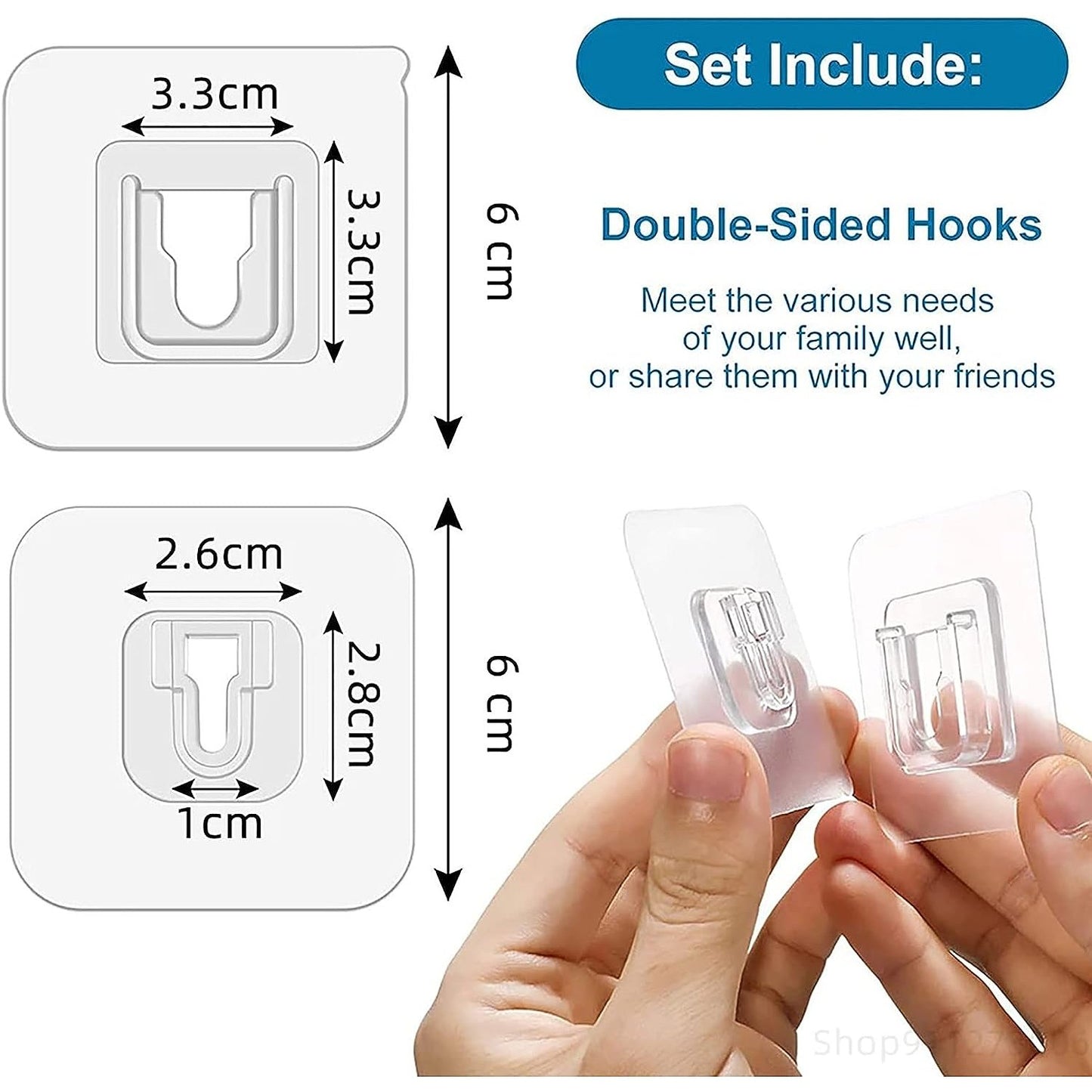 Double Sided Adhesive Hook (5 pairs) - Medaid International