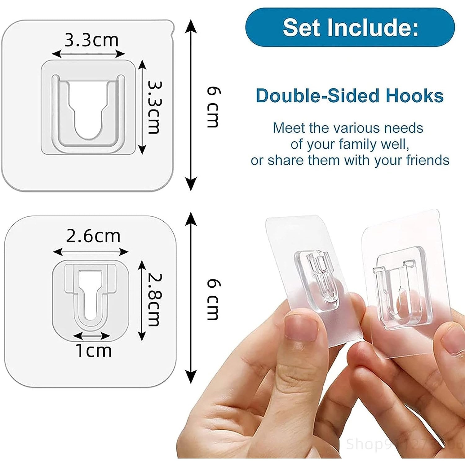 Double Sided Adhesive Hook (5 pairs) - Medaid International