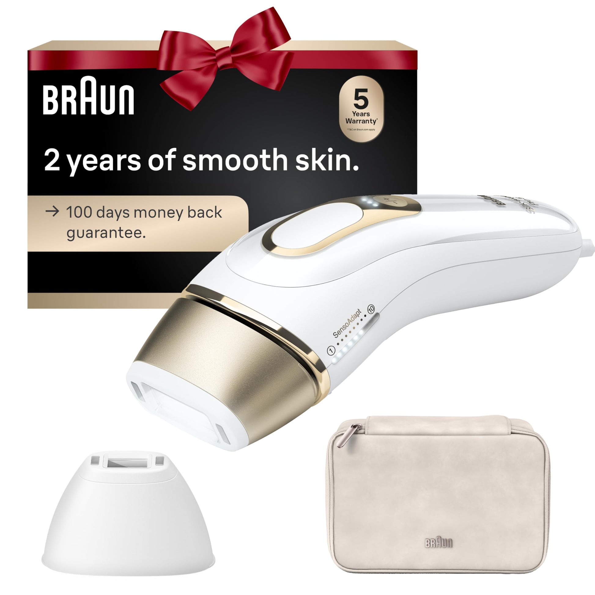 Braun IPL at Home Laser Hair Removal for Women and Men, Silk Expert Pro 5 PL5137 with Venus Swirl Razor, Permanent Visible Hair Reduction in Hair Regrowth for Body & Face, Corded, PL5137 - Medaid International