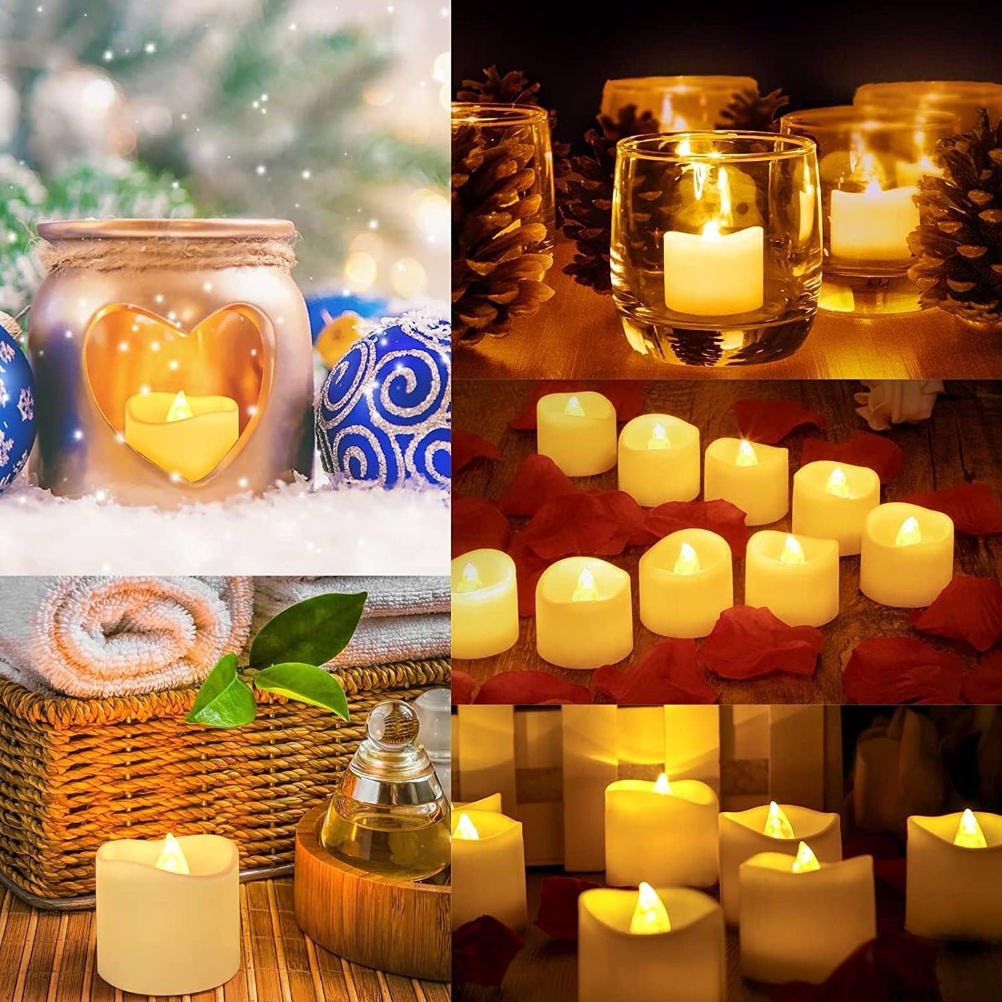 ECVV 12Pcs LED Flameless Candles Light, Battery Operated Tea Lights, Warm Yellow Candles Tea Light for Party/Wedding/Festival Celebration etc.1.4 * 1.7inch(Batteries Included) - Medaid - Lebanon