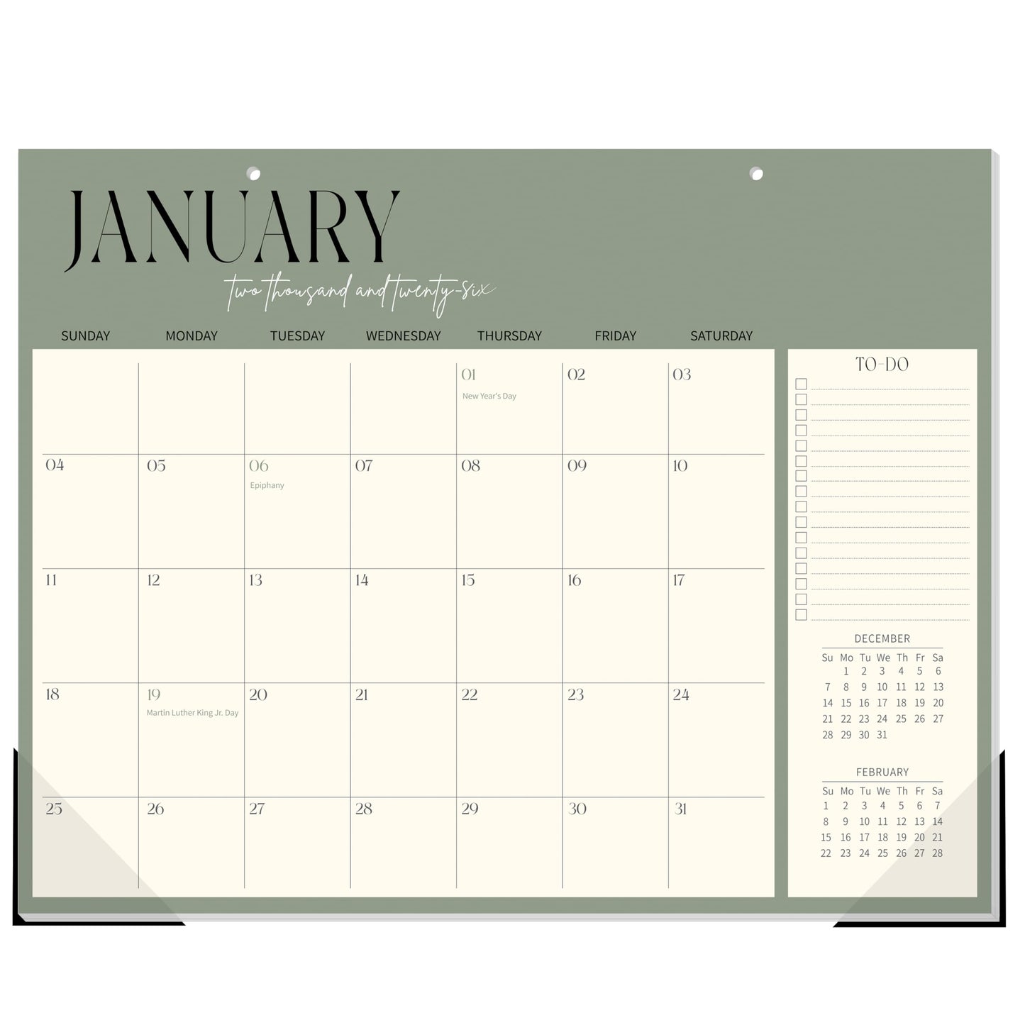 Guasslee Desk Calendar 2026-2027, 18-Month School Year Desk/Wall Calendar, 2026 Jan-2027 Jun., 14" X 11" Monthly Planner With Thick Paper For Office Home School Organizing - Medaid International