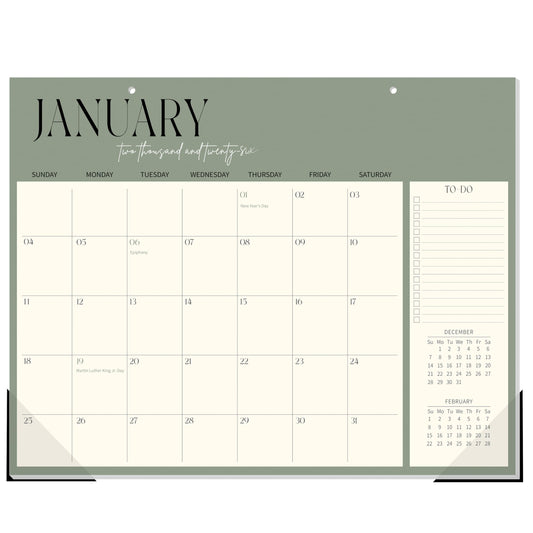 Guasslee Desk Calendar 2026-2027, 18-Month School Year Desk/Wall Calendar, 2026 Jan-2027 Jun., 14" X 11" Monthly Planner With Thick Paper For Office Home School Organizing - Medaid International