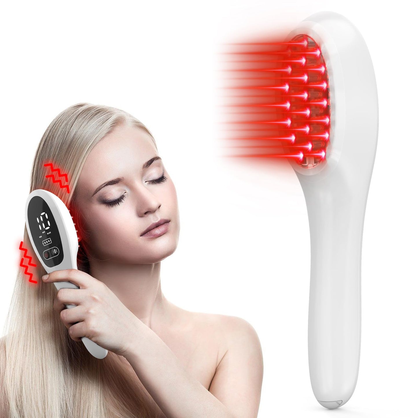 PUPCA Laser Therapy Hair Growth Comb, Hand-Held Comb-Shaped Low Level Laser Therapy To Promote Hair Growth in Women and Men - Medaid International