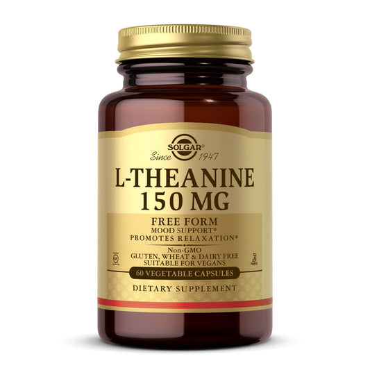 Solgar L-Theanine 150 mg - 60 Vegetable Capsules - Promotes Relaxation - Non-GMO, Vegan, Kosher & Gluten Free - 60 Servings - Medaid International