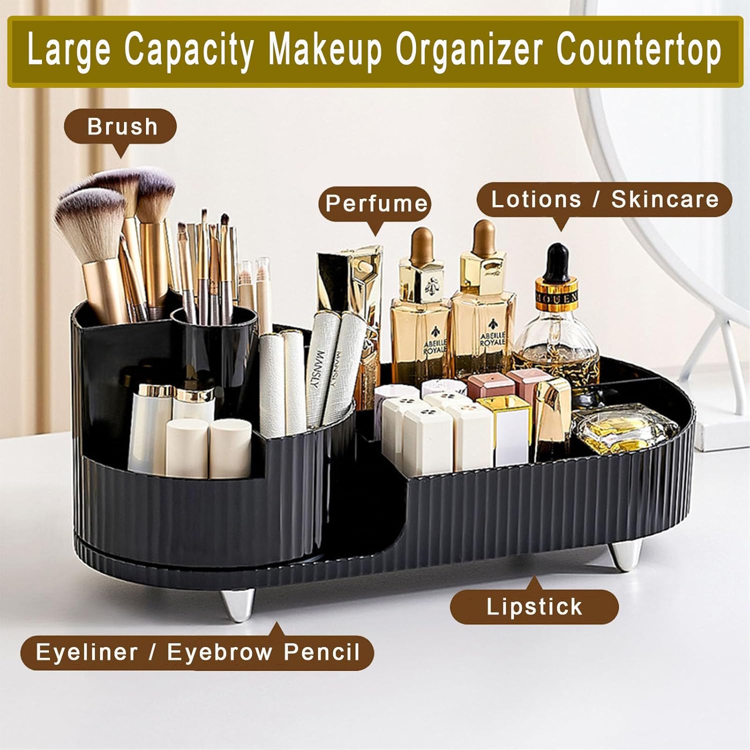 Large Rotating Makeup Organizer - Medaid International