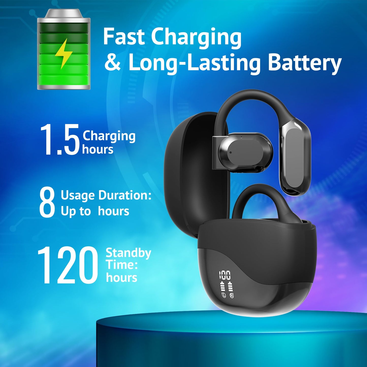 AI Language Translation Earbuds - Real Time Two Way OWS Translator Earphones - 144 Languages Auto Translate Wireless Headphones - Instant Translating Device fit iOS & Android for Business Travel - Medaid International