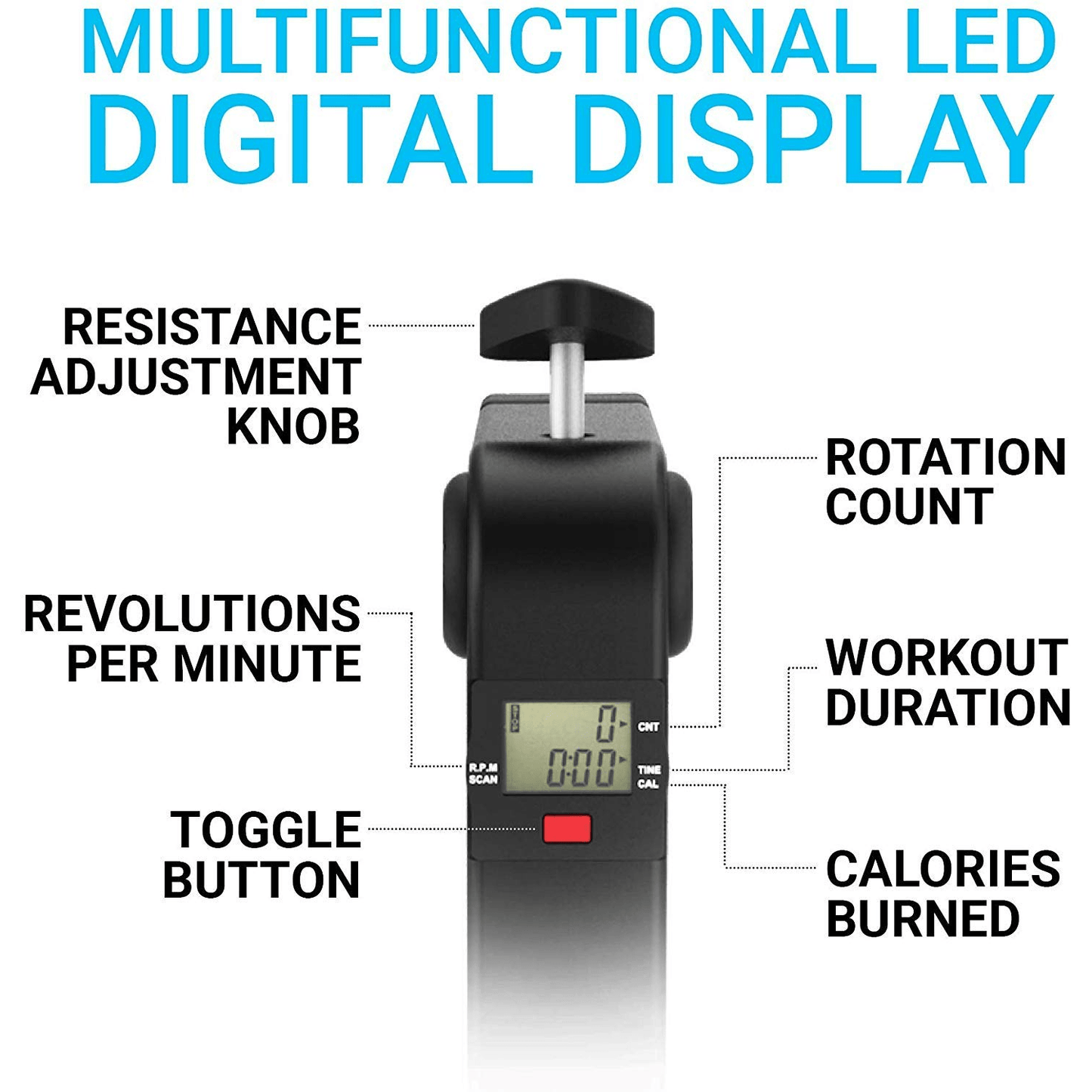 Sport Foldable Pedal Exerciser, Stationary Under Desk Exercise Equipment Arm/Leg/Foot Peddler Exercise - Medaid International