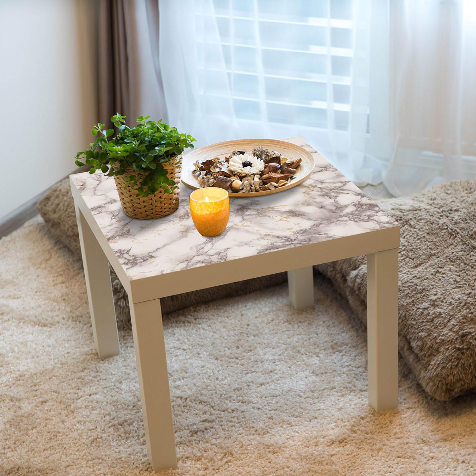 Decoroom 17.71"x118" Marble Contact Paper for Countertops, Glossy Peel and Stick Countertops, Granite Marble Wallpaper for Kitchen and Bathroom Cabinets Vinyl Film Self Adhesive Removable - Medaid International