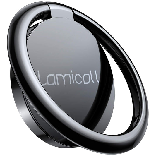 Lamicall Cell Phone Ring Holder Stand - Phone Finger Gip Kickstand, 360° Rotation Polished Metal Grip for Magnetic Car Mount, Fit for iPhone 17/16/15/14 Pro Max Air, Android Smartphone Accessories - Medaid International