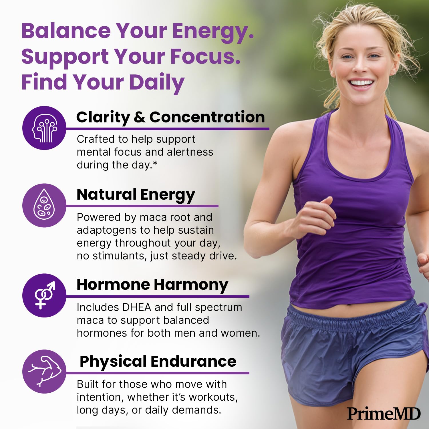 6-in-1 Organic Maca Root Ashwagandha Capsules 1710mg with DHEA and Black Pepper Fruit Extract for Women and Men - Black Maca Supplement for Stamina, Bone and Mood Support Supplement, 120 count - Medaid International