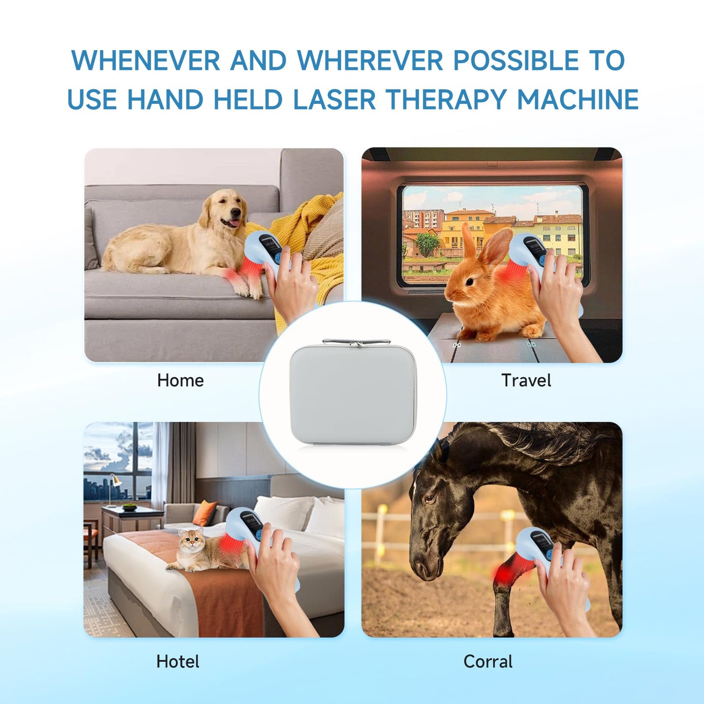 5000mAh Pro Cold Laser Therapy Device for Dog Vet Low Level NIR Red Light Therapy Machine Cat Pain Relief 808/650nm Handheld Infrared Laser LLLT Wand for Wound Healing Pet Muscle Relax Treatment - Medaid International