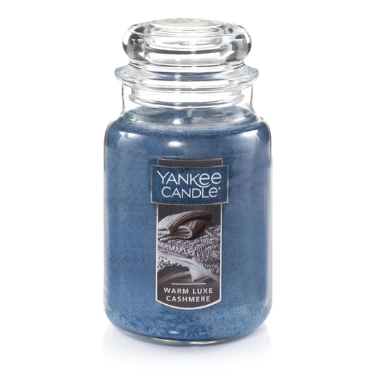 Yankee Candle Warm Luxe Cashmere Scented Classic 22oz Large Jar Single Wick Aromatherapy Candle Over 110 Hours of Burn Time Quality Paraffin Grade Wax Hand Straightened Wick - Medaid International