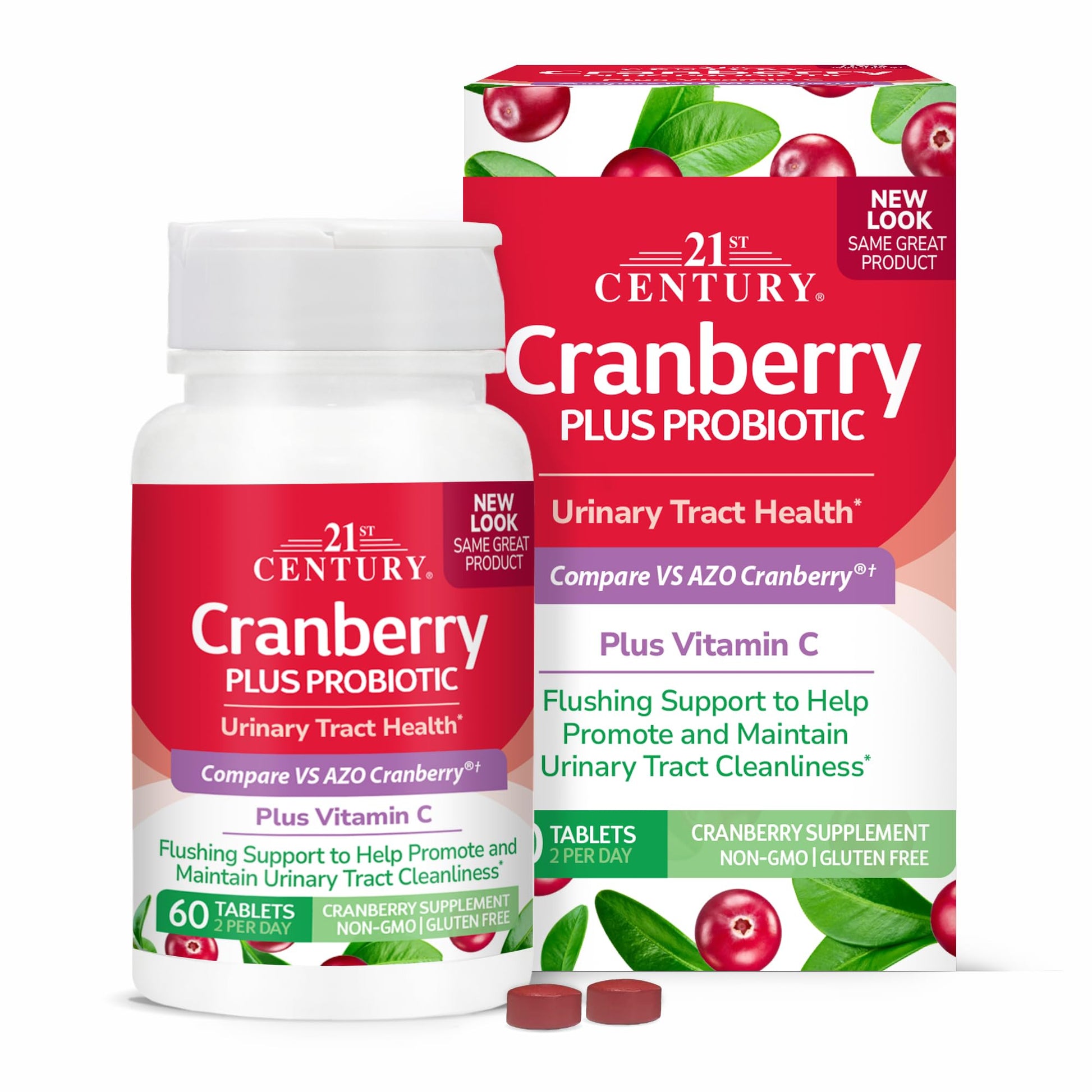 21st Century Cranberry Plus Probiotic Tablets, 60 Count - Medaid International