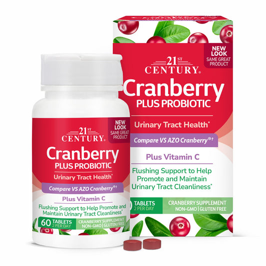 21st Century Cranberry Plus Probiotic Tablets, 60 Count - Medaid International