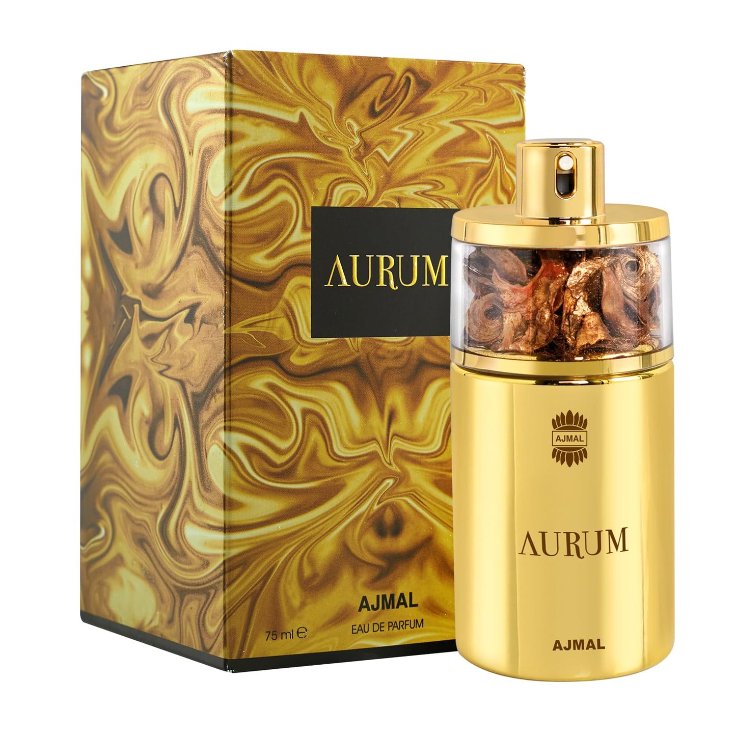 Ajmal Aurum Eau de Parfum 2.5 oz (75 ml) for Women | Fresh, Fruity & Floral Oriental Perfume with Amber, Musk & Vanilla | Long-Lasting Luxury Scent from Dubai - Medaid International