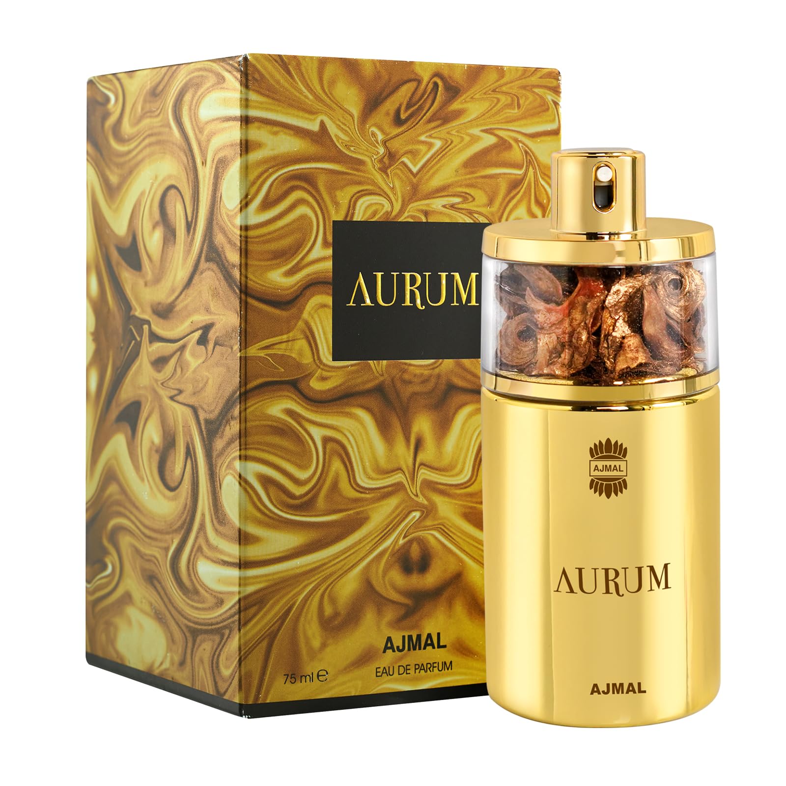 Ajmal Aurum Eau de Parfum 2.5 oz (75 ml) for Women | Fresh, Fruity & Floral Oriental Perfume with Amber, Musk & Vanilla | Long-Lasting Luxury Scent from Dubai - Medaid International