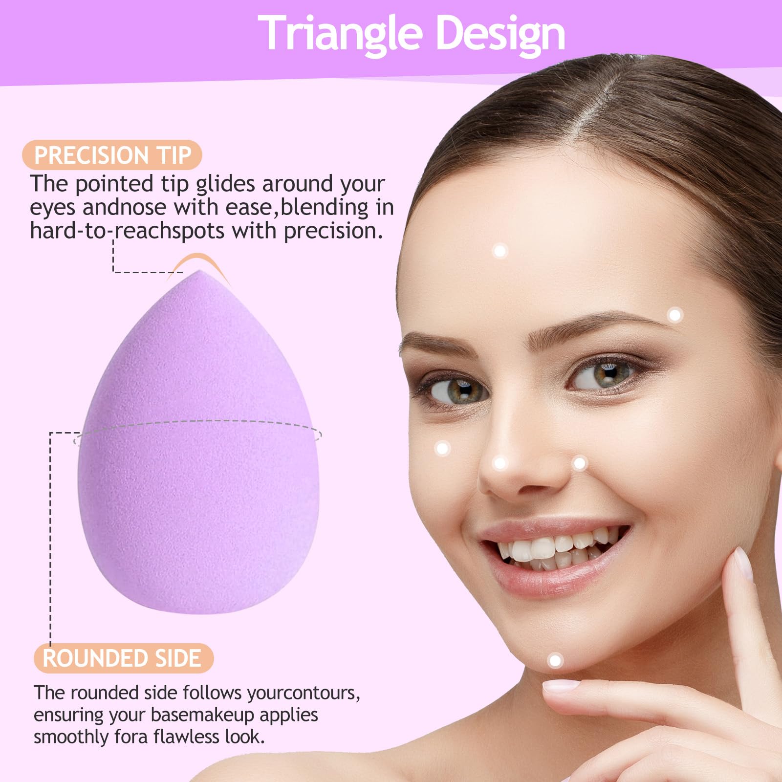 18 Pcs Mini Makeup Sponge Sets, Multicolor Makeup Blender, Beauty Sponge Blender Set for Foundation, Powder, Concealer Highlighter and Eyeshadow(Multicolor) - Medaid International