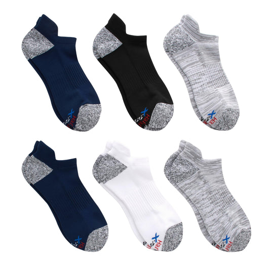 Hanes Men's Moves Performance Socks, Moisture-Wicking Ankle & Low-Cut Socks, Breathable Mesh Panels, 6-Pack - Medaid International