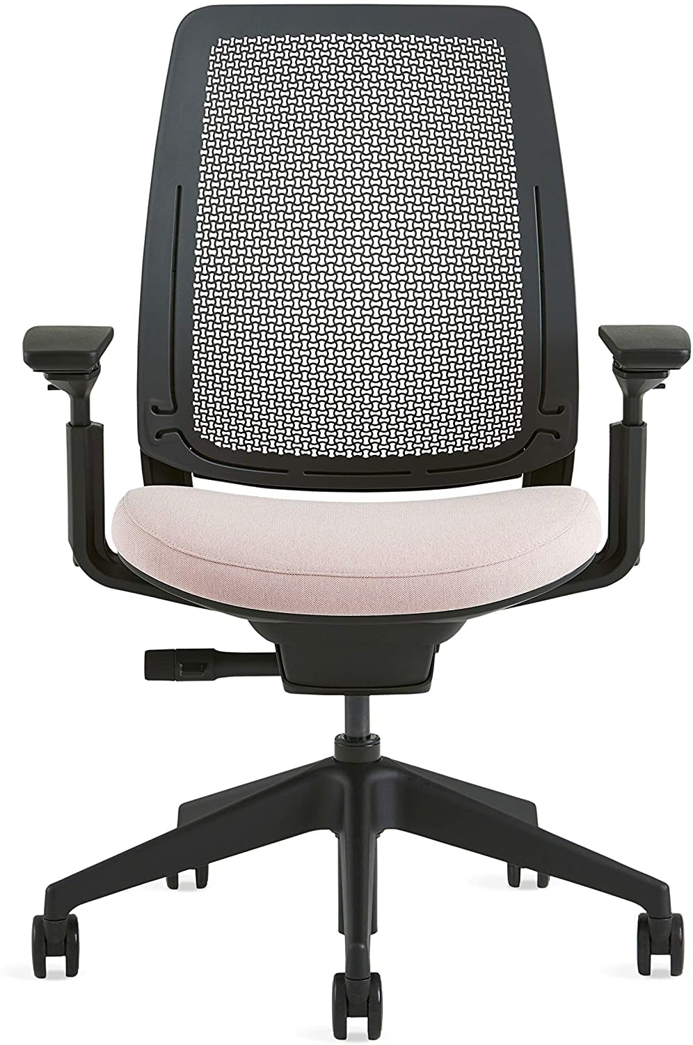 Steelcase Series 2 Office Chair - Ergonomic Work Chair with Wheels for Carpet - with Back Support, Weight-Activated Adjustment & Arm Support - Adjustable Rolling Chairs for Desk - Blue Nickel Fabric - Medaid International