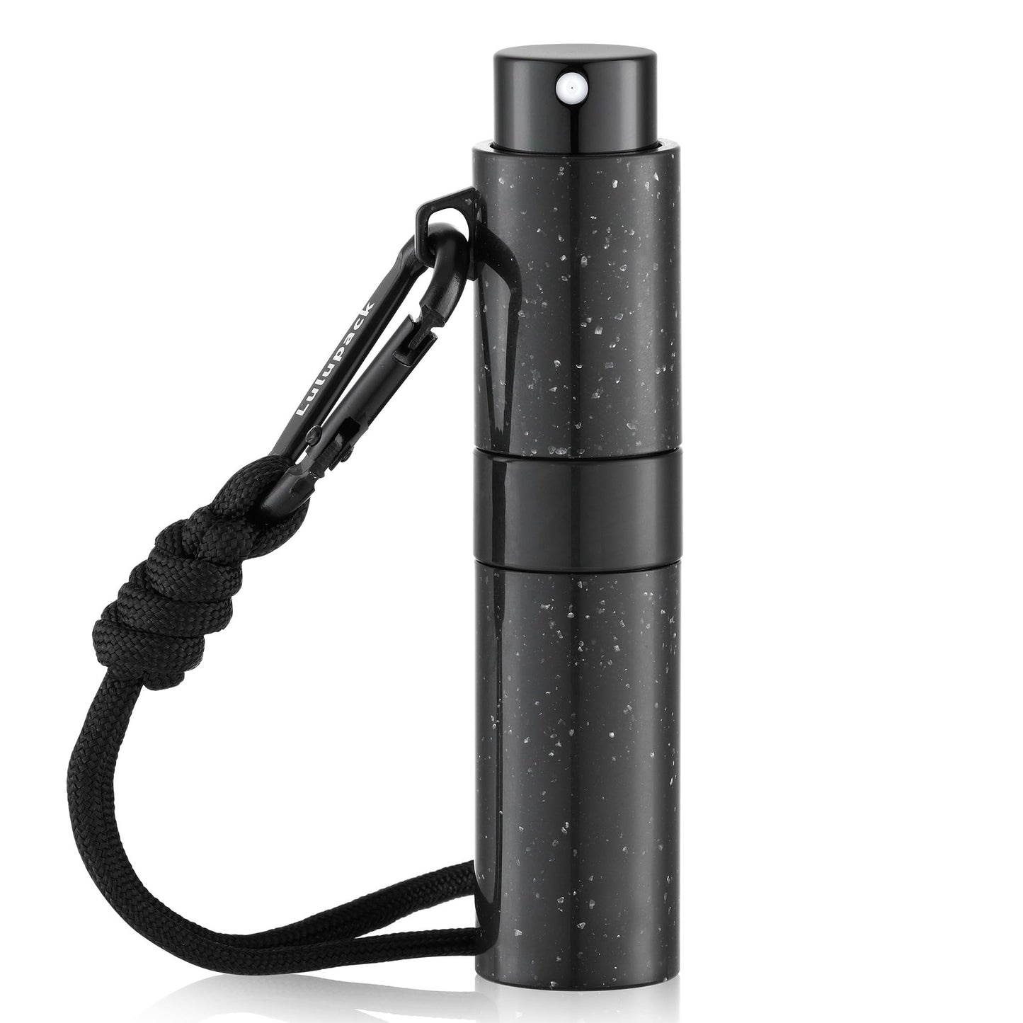Lulupack Travel Perfume Bottle Refillable - Keychain Cologne Spray Atomizer Mini - Small Travel Size Sprayer Empty Refill Sample Container - Portable Fragrance Decant Dispenser for Men 8ml Black - Medaid International