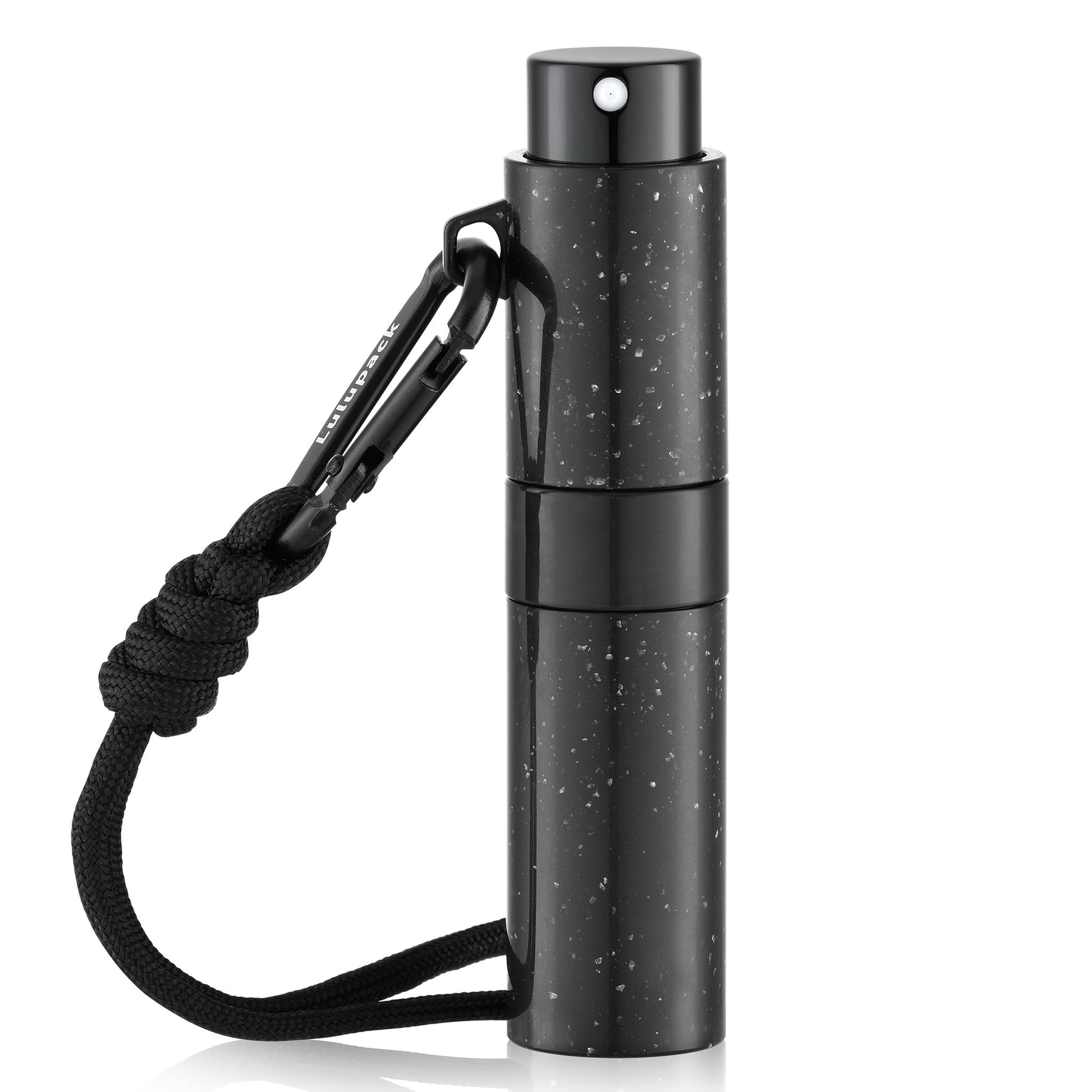 Lulupack Travel Perfume Bottle Refillable - Keychain Cologne Spray Atomizer Mini - Small Travel Size Sprayer Empty Refill Sample Container - Portable Fragrance Decant Dispenser for Men 8ml Black - Medaid International