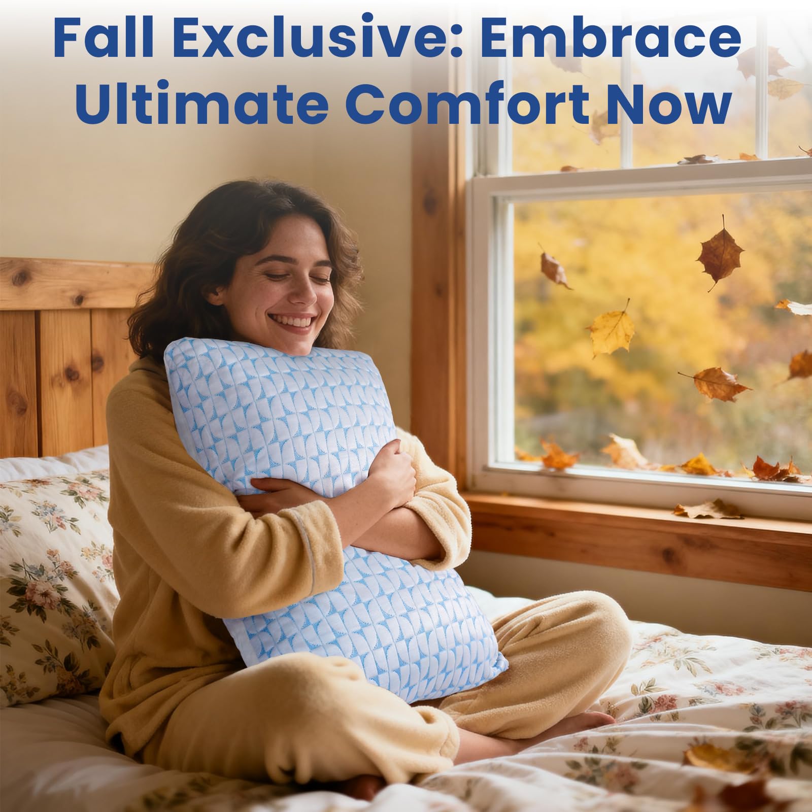 Firm Cooling Pillows for Sleeing, Shredded Memory Foam(Adjustable Loft) Pillow for Side Back Stomach Sleepers, Supportive Gel Pillow with Washable Cover, Queen Size, Gift for Parents or Couples - Medaid International