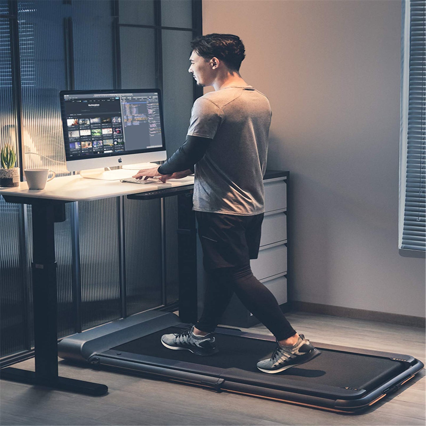 WRQzxcv Motorised Treadmill Portable Walking Running Pad Flat Slim Machine Easy Storage for Home Office Gym Use Installation-Free. - Medaid International