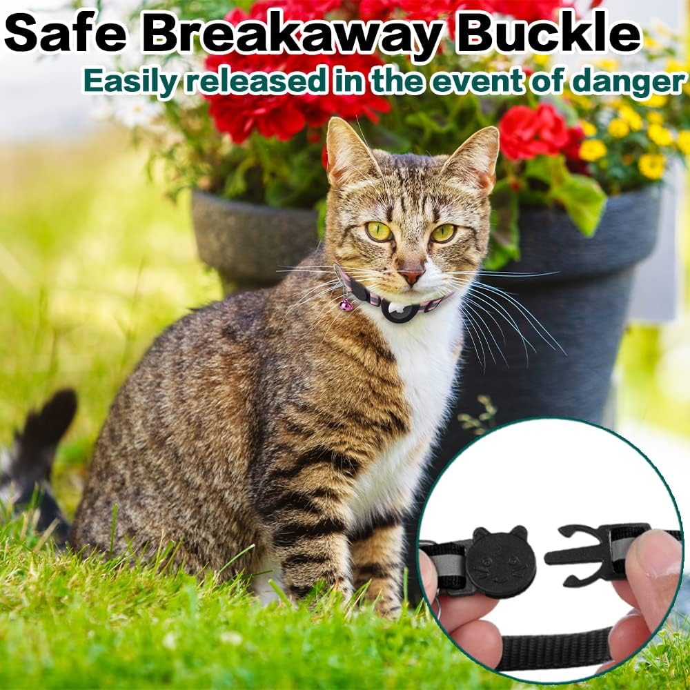 Airtag Cat Collar Breakaway Airtag NOT included Reflective Kitten C Medaid