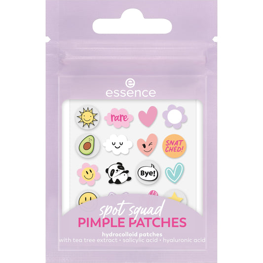 essence | Spot Squad Pimple Patches | Infused with Tea Tree, Salicylic Acid & Hyaluronic Acid | Vegan & Cruelty Free - Medaid International