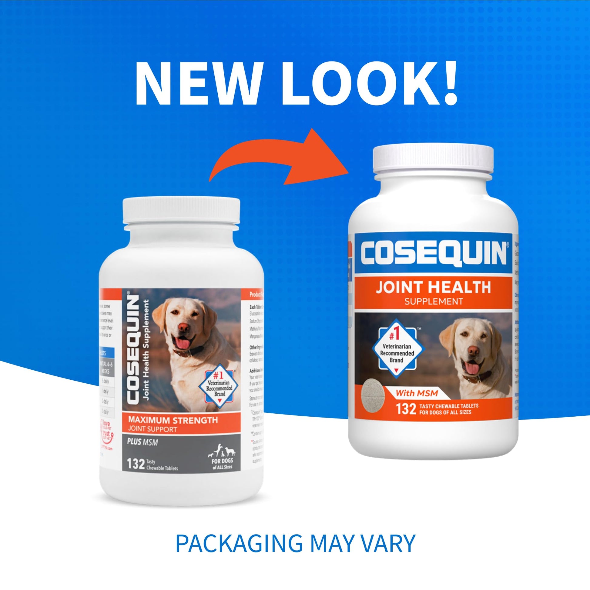 Nutramax Cosequin for Dogs Joint Health Supplement, Contains Glucosamine for Dogs, Plus Chondroitin and MSM, Supports Healthy Joints, For All Breeds and Sizes, Chewable Tablets, 132 Count - Medaid International