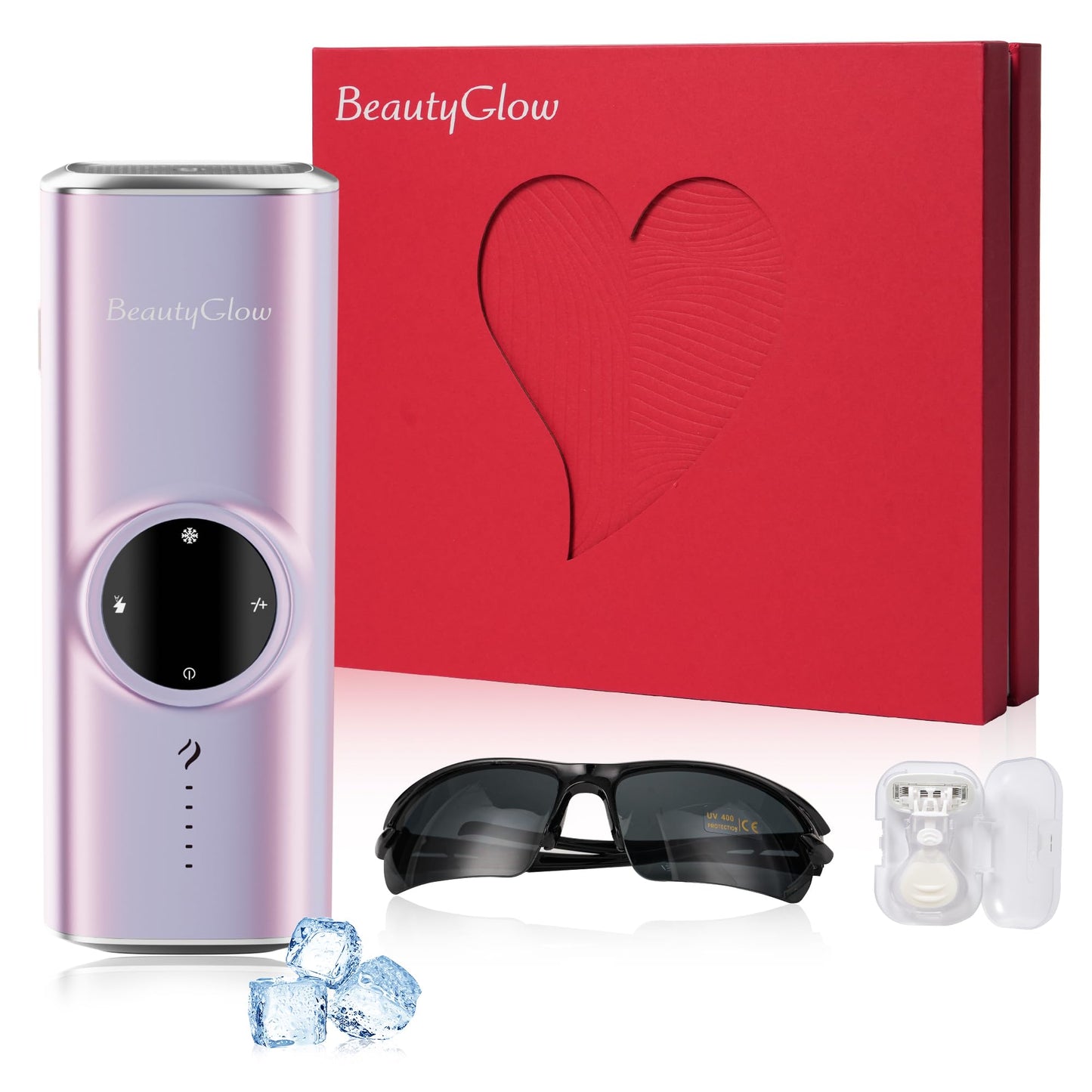 BeautyGlow Laser Hair Removal Device for Women & Men, At Home IPL Hair Remover with Ice Cooling Technology for Face & Body, Painless & Long-Lasting Results - Medaid International