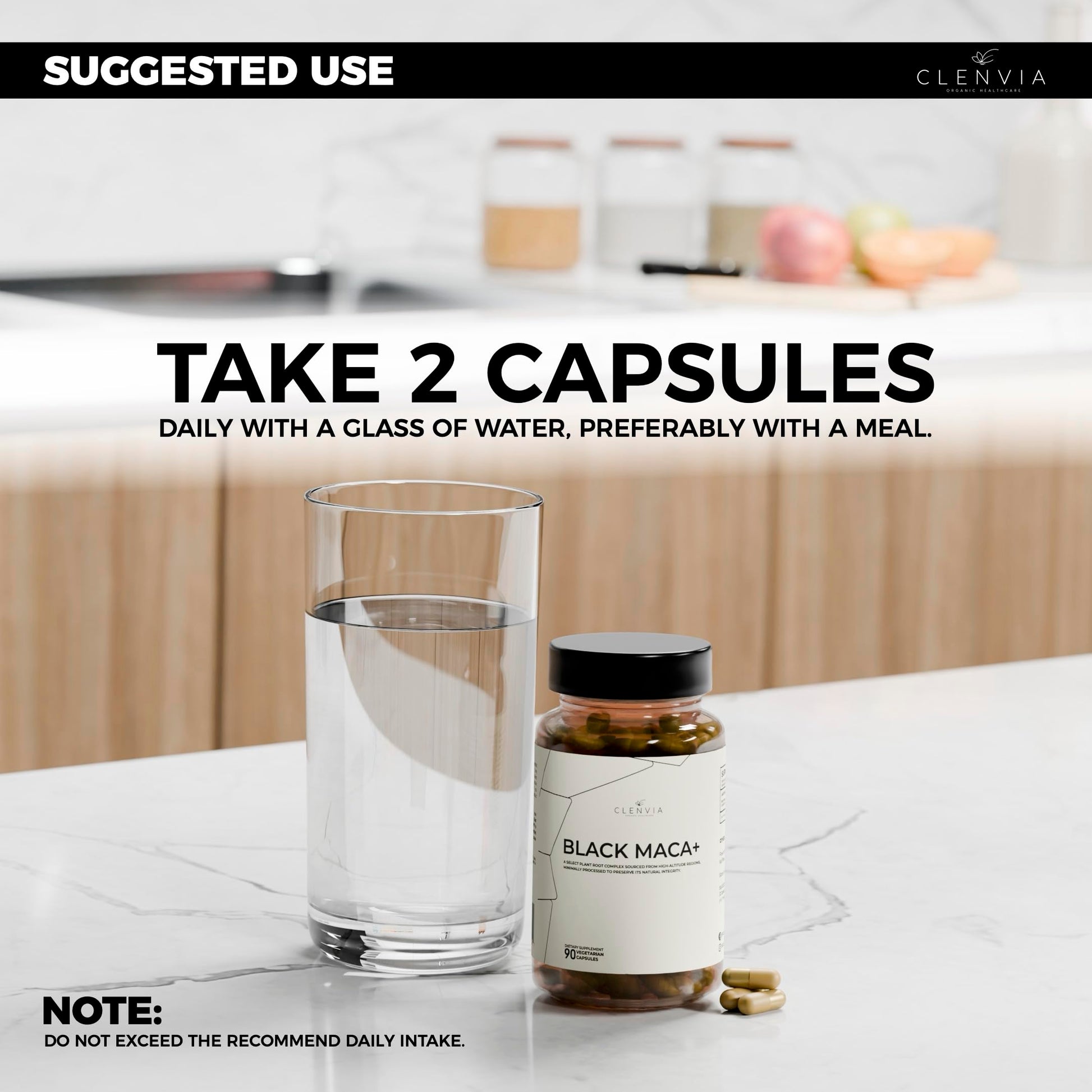 Black Maca Capsules – 1500mg Premium Organic Maca Root Powder – Nutrient-Rich Superfood Packed with Vitamins A, C, B-Complex, Iron, Zinc & Calcium – Non-GMO, Gluten-Free, 90 Count, Made in The USA - Medaid International