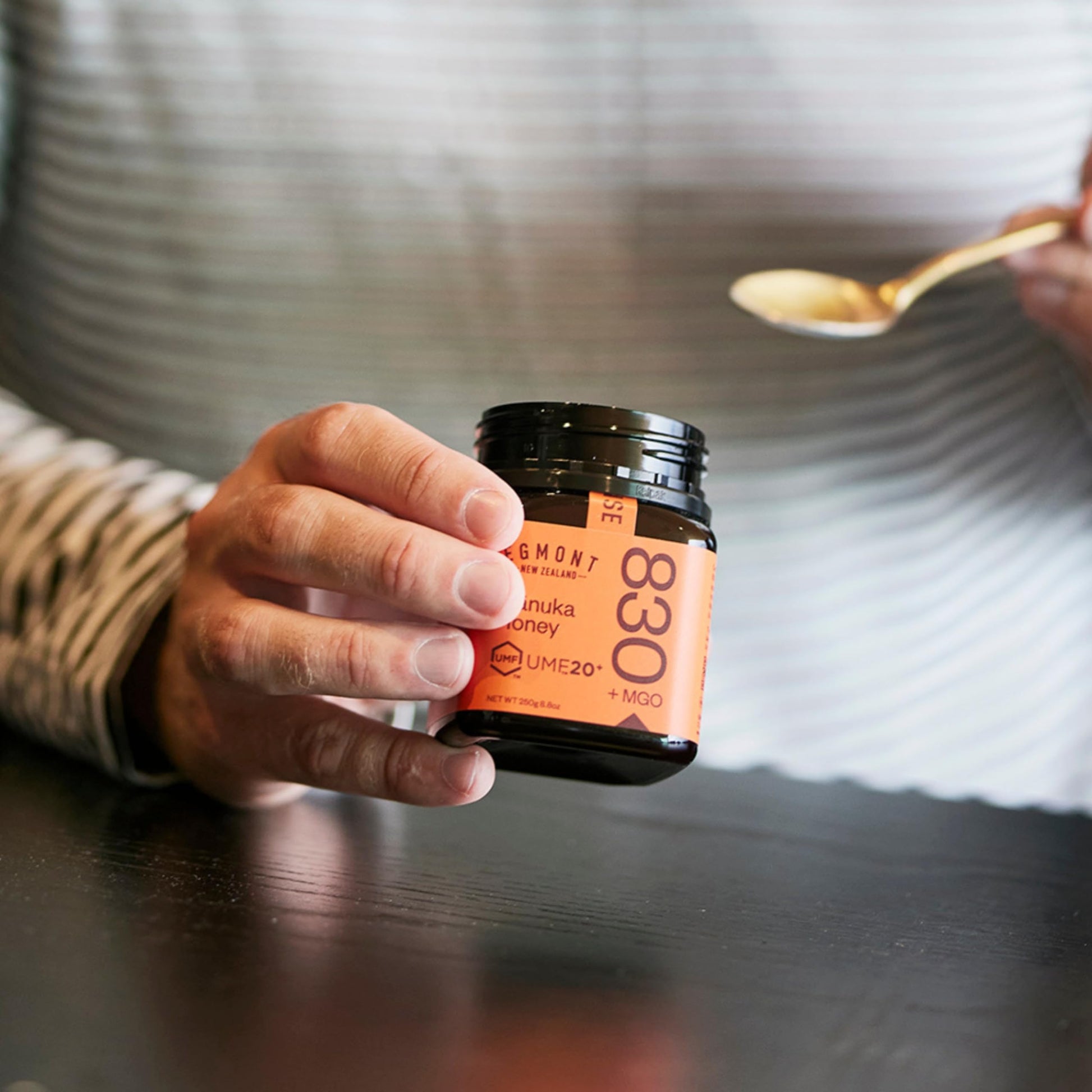 Egmont Honey Manuka Honey UMF 20+ MGO 830+ | 8.8 oz (250 g) | 100% Pure Authentic New Zealand Honey, UMF & MGO Certified, Non-GMO, Kosher, Traceable, Recycled Jar, Immune Support - Medaid International