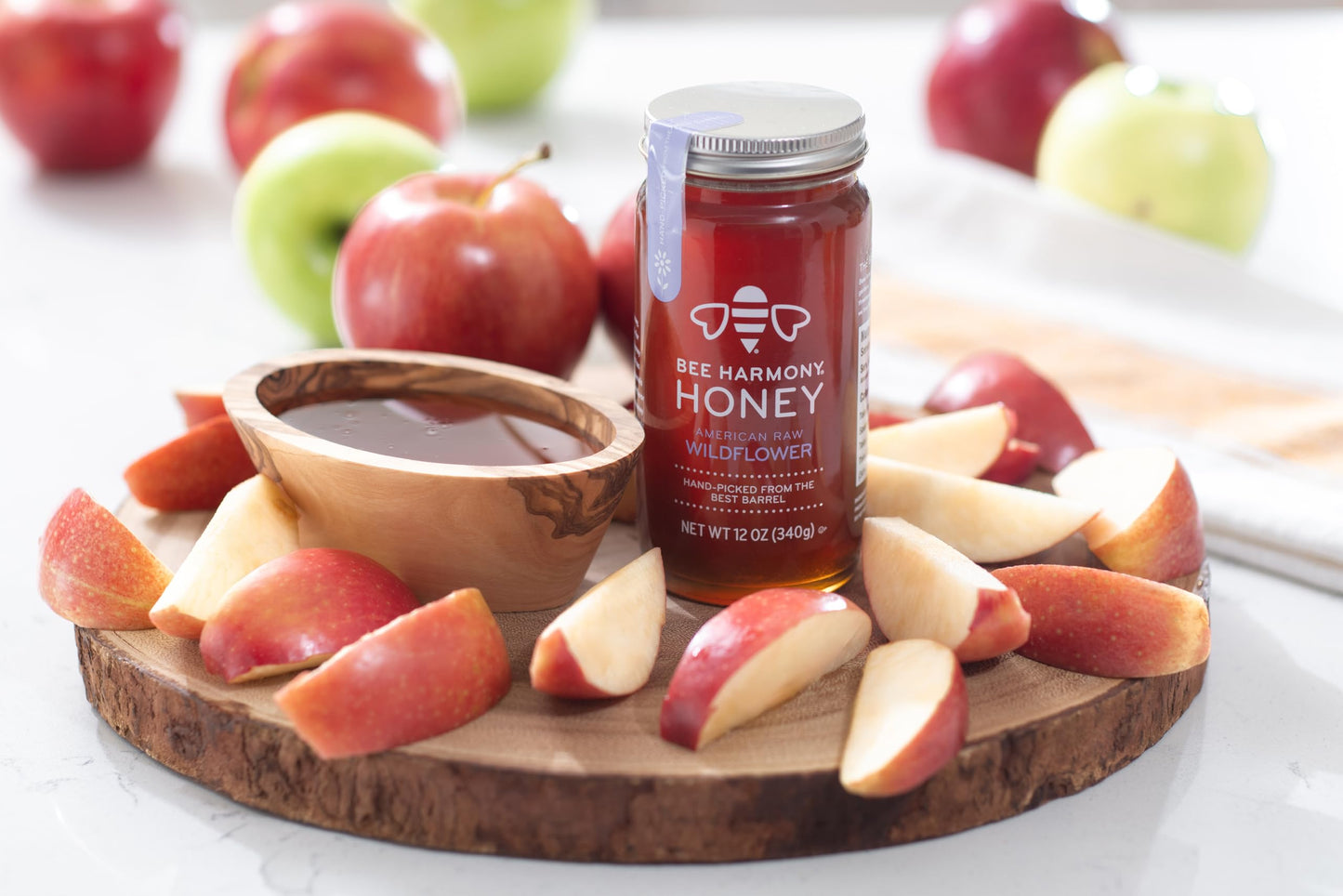 Bee Harmony Honey 3 Pack Variety Pack, 36 Ounce (Clover, Wildflower and Orange Blossom) - Medaid International