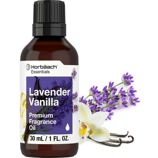 Horbäach Lavender Vanilla Fragrance Oil | 1 fl oz (30ml) | Premium Grade | for Diffusers, Candle and Soap Making, DIY Projects & More - Medaid International