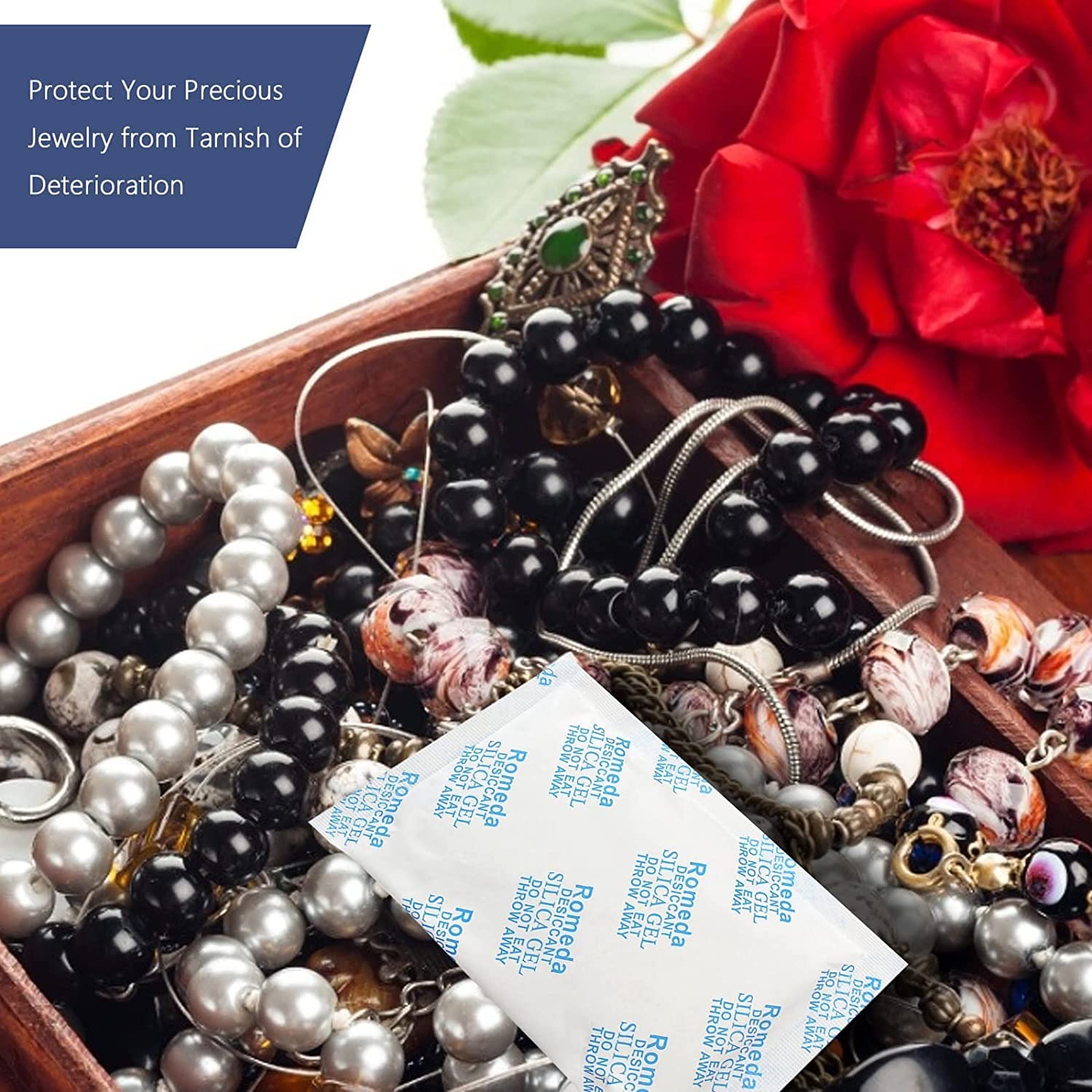 15 Pcs 20 Gram Silica Gel Packs, Transparent Desiccant, Desiccant Packets for Storage, Moisture Packs for Spices Jewelry Shoes Boxes Electronics Storage - Medaid International