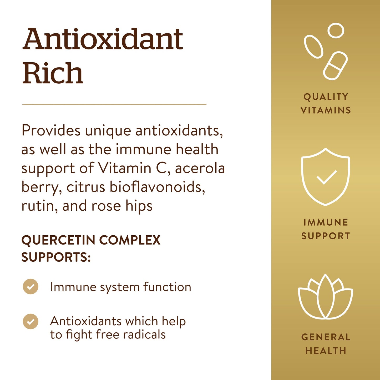 Solgar Quercetin Complex with EsterC Plus Vegetable Capsules Supports Immune Health Antioxidant Gentle on the Stomach Vitamin C NonGMO Vegan Gluten Free Dairy Free 50 Servings, Standard Packaging, 100 Count - Medaid International