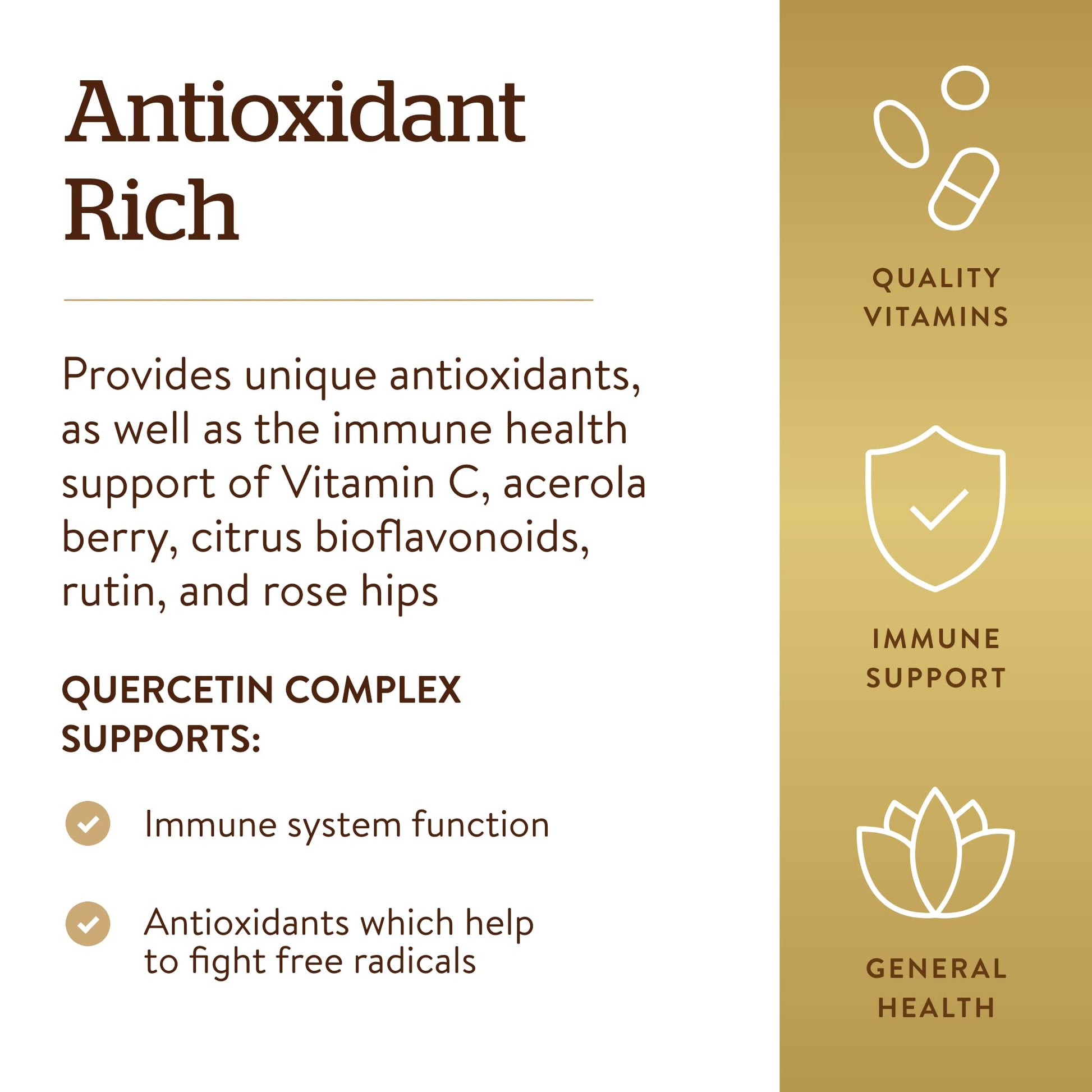 Solgar Quercetin Complex with EsterC Plus Vegetable Capsules Supports Immune Health Antioxidant Gentle on the Stomach Vitamin C NonGMO Vegan Gluten Free Dairy Free 50 Servings, Standard Packaging, 100 Count - Medaid International